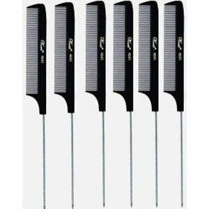 Krest Perm Extra Fine Teeth Comb 4641 8 1/2 inch Black  (pack of 6)